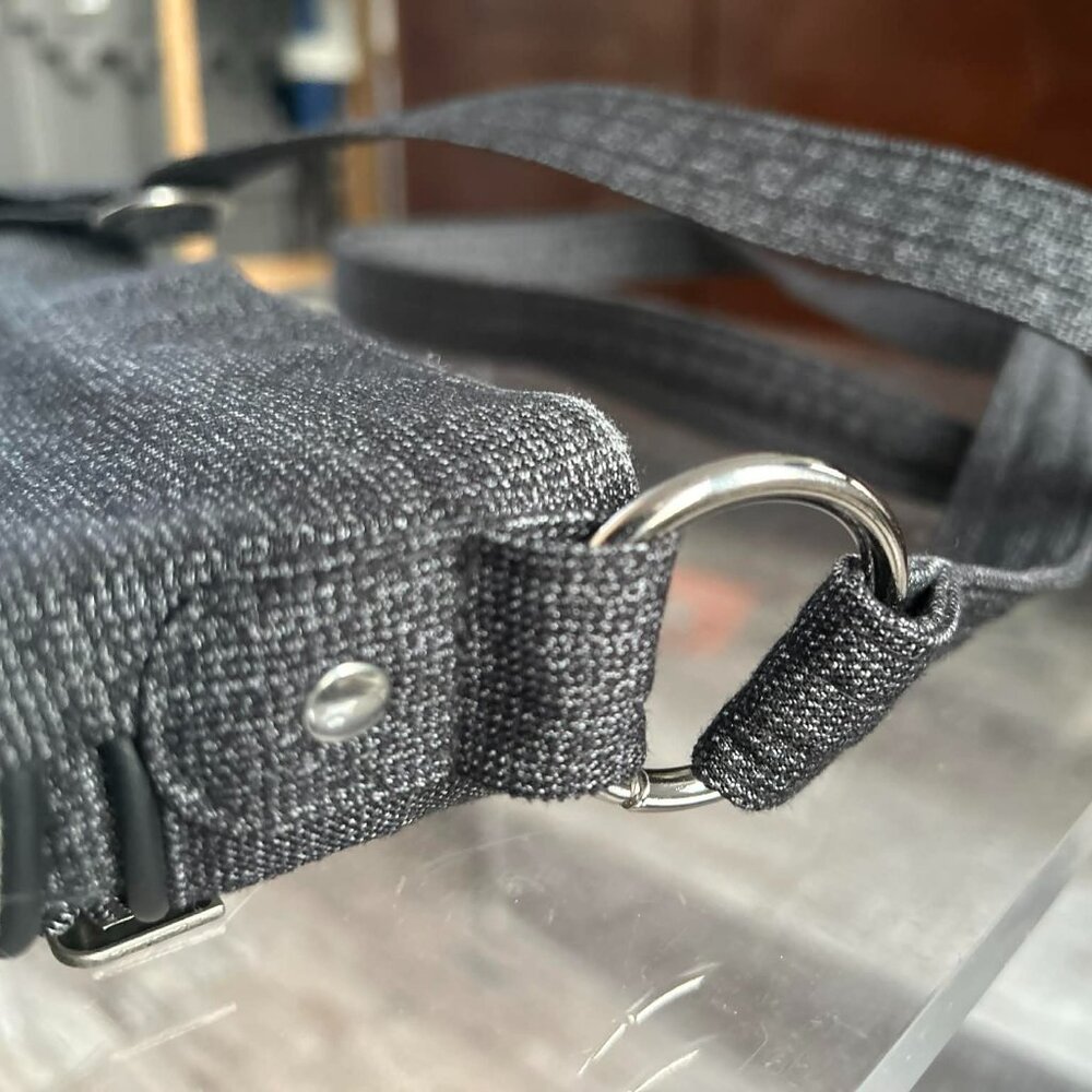 NWOT Jak’s “The Terminal” Grey Travel Scene Crossbody Bag with Adjustable Strap - Picture 6 of 9